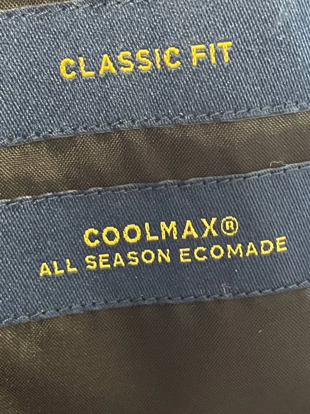 Stafford Classic Fit Coolmax Wool Blend Black Blazer Sport Coat 50 Long
